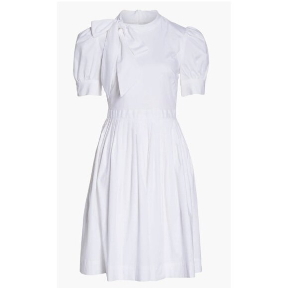 PRE-OWNED GIRL MEETS GLAM COLLECTION HANNA PUFF SLEEVE COTTON POPLIN DRESS SZ 6 - Picture 3 of 10